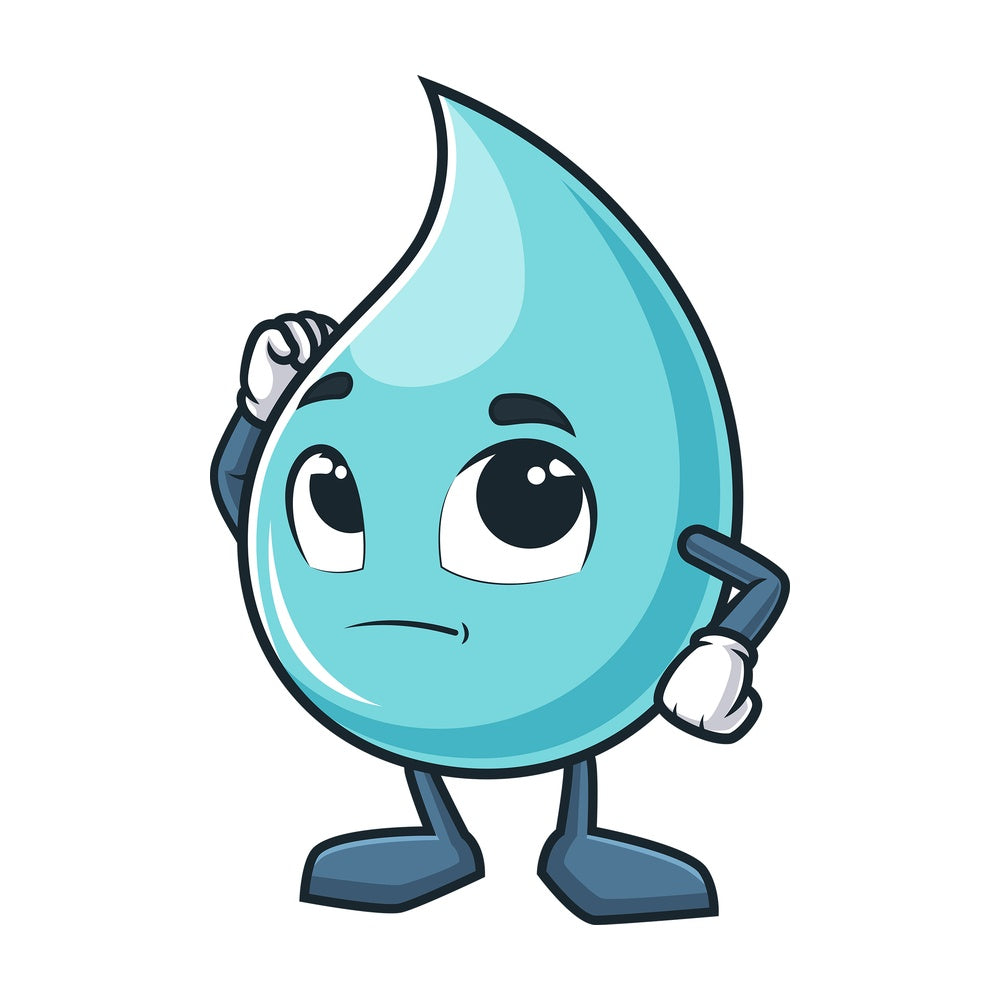 Water drop thinking. PNG - JPG and vector EPS (infinitely scalable).
