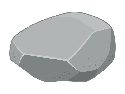 Cartoon gray rock. PNG - JPG and vector EPS file formats (infinitely scalable). Image isolated on transparent background.