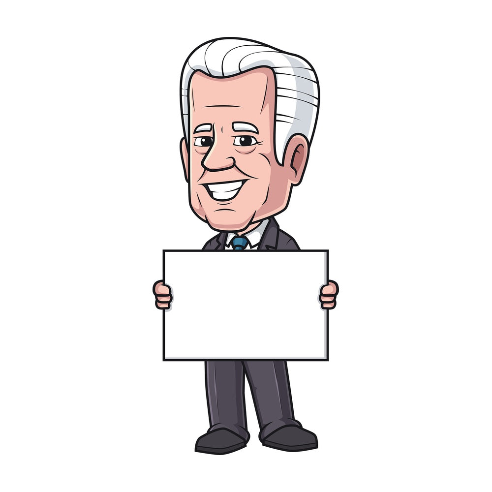 Joe biden holding blank sign. PNG - JPG and vector EPS (infinitely scalable).