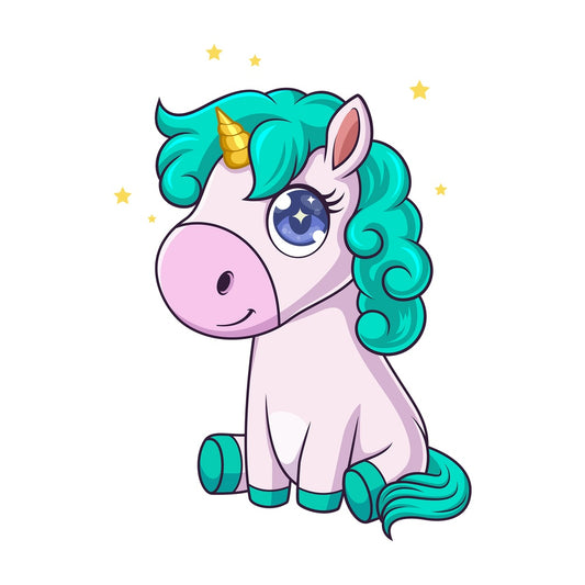 Baby unicorn. PNG - JPG and vector EPS (infinitely scalable).