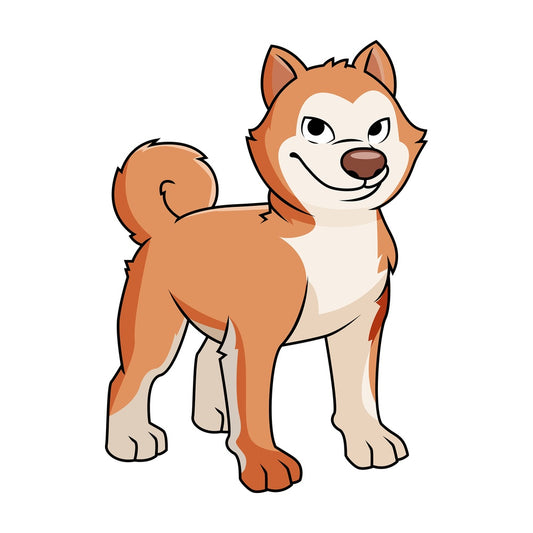 Adorable akita dog. PNG - JPG and vector EPS file formats (infinitely scalable). Image isolated on transparent background.