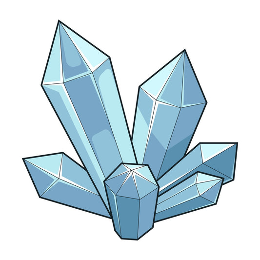Cartoon blue crystal gems. PNG - JPG and vector EPS file formats (infinitely scalable). Image isolated on transparent background.
