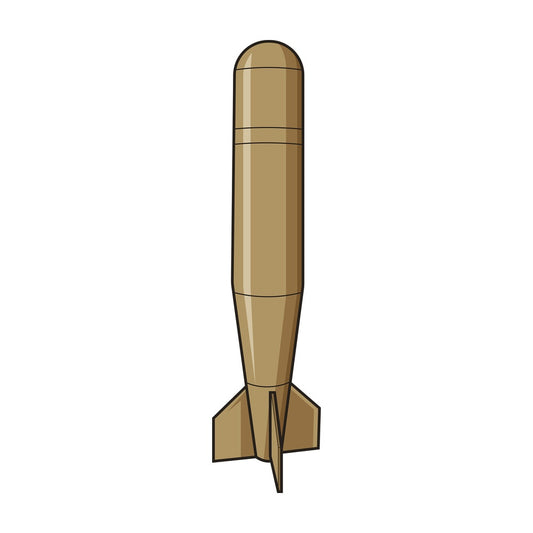 Cartoon simple bomb. PNG - JPG and vector EPS file formats (infinitely scalable). Image isolated on transparent background.