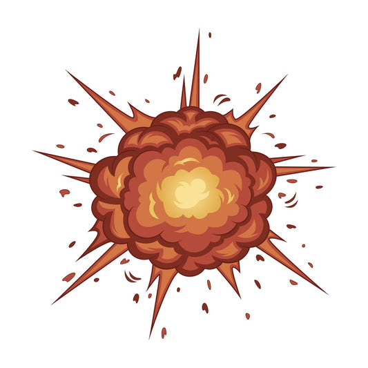 Cartoon explosion intense. PNG - JPG and vector EPS (infinitely scalable).
