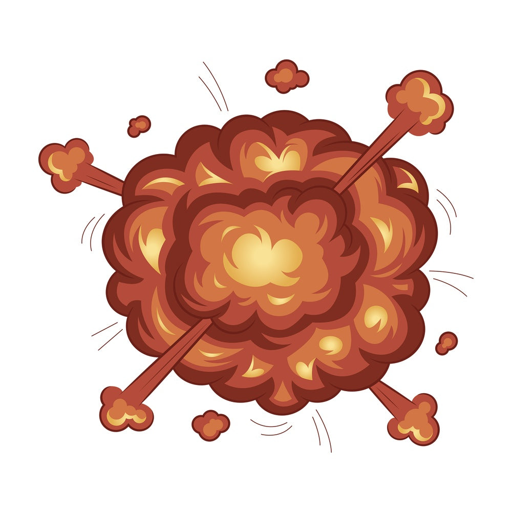 Medium explosion. PNG - JPG and vector EPS (infinitely scalable).