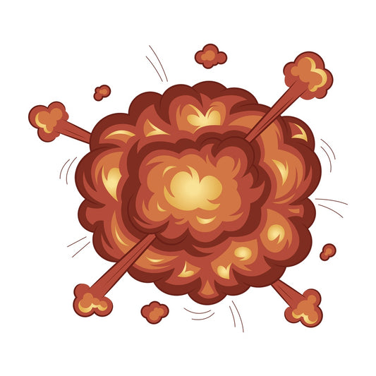 Medium explosion. PNG - JPG and vector EPS (infinitely scalable).