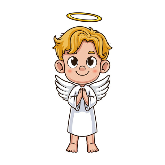 Cartoon christmas angel. PNG - JPG and vector EPS file formats (infinitely scalable). Image isolated on transparent background.