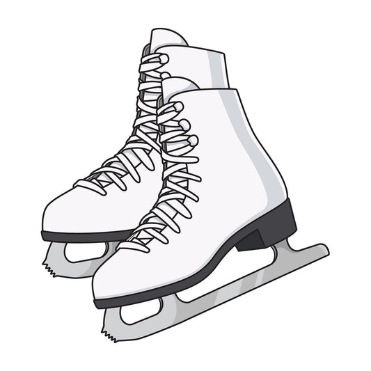 Cartoon ice skates. PNG - JPG and vector EPS file formats (infinitely scalable). Image isolated on transparent background.