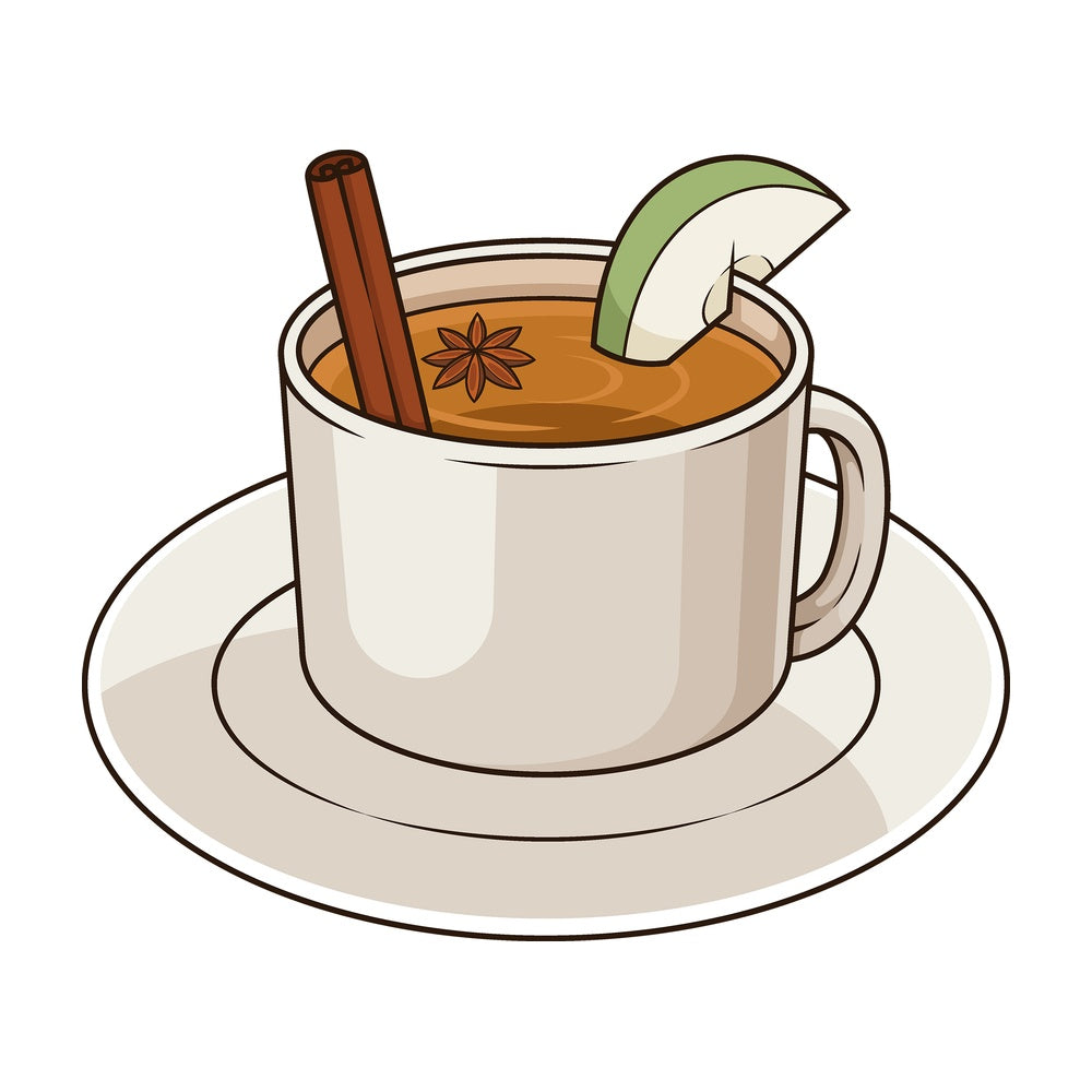 Cartoon apple cider drink. PNG - JPG and vector EPS file formats (infinitely scalable). Image isolated on transparent background.
