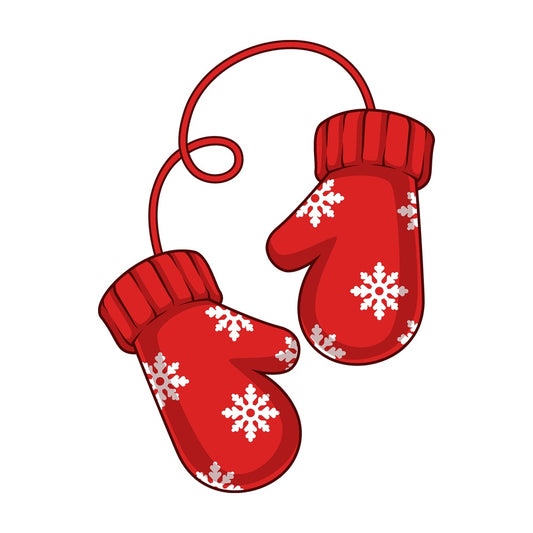 Cartoon christmas mittens. PNG - JPG and vector EPS file formats (infinitely scalable). Image isolated on transparent background.