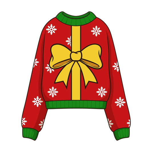 Cartoon ugly christmas sweater. PNG - JPG and vector EPS file formats (infinitely scalable). Image isolated on transparent background.