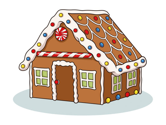 Cartoon gingerbread house. PNG - JPG and vector EPS file formats (infinitely scalable). Image isolated on transparent background.