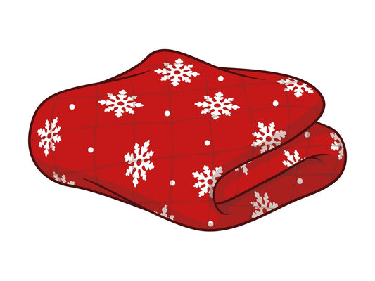 Cartoon christmas quilt. PNG - JPG and vector EPS file formats (infinitely scalable). Image isolated on transparent background.