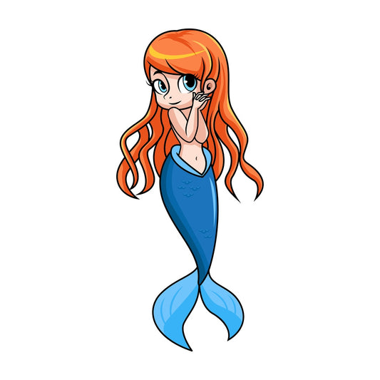 Mermaid in love. PNG - JPG and vector EPS file formats (infinitely scalable). Image isolated on transparent background.