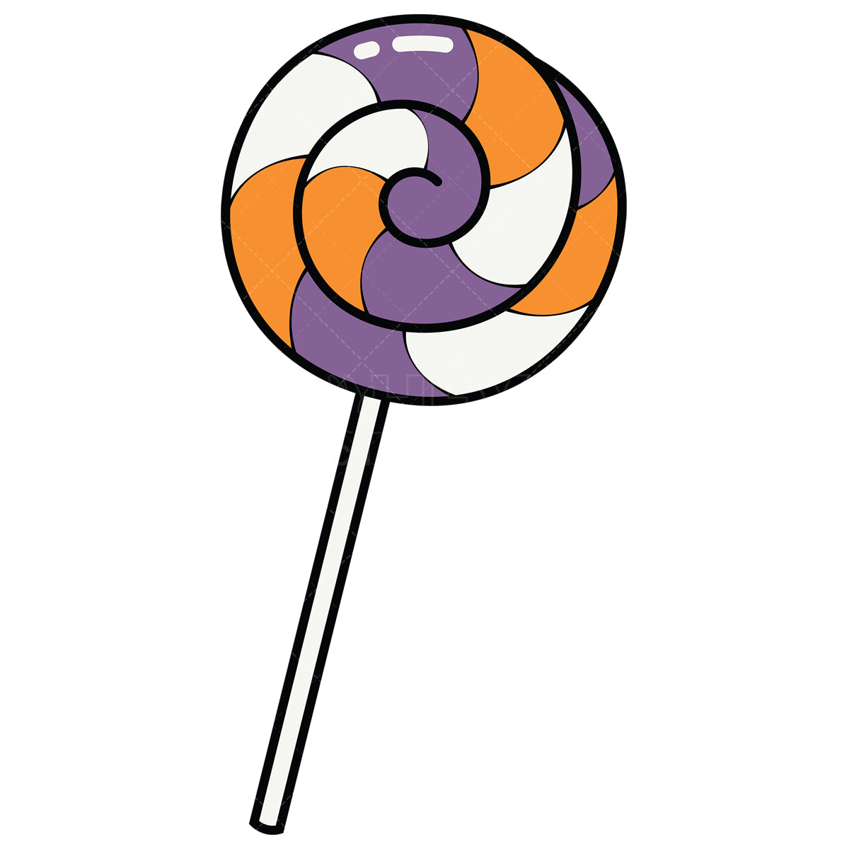 Royalty-free vector illustration of a halloween candy lolly.