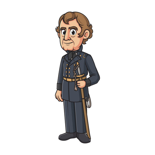 Cartoon zachary taylor. PNG - JPG and vector EPS file formats (infinitely scalable). Image isolated on transparent background.