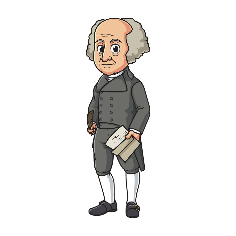 Cartoon john adams. PNG - JPG and vector EPS file formats (infinitely scalable). Image isolated on transparent background.
