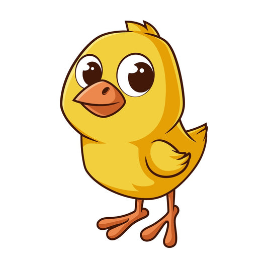 Cartoon yellow chick. PNG - JPG and vector EPS file formats (infinitely scalable). Image isolated on transparent background.