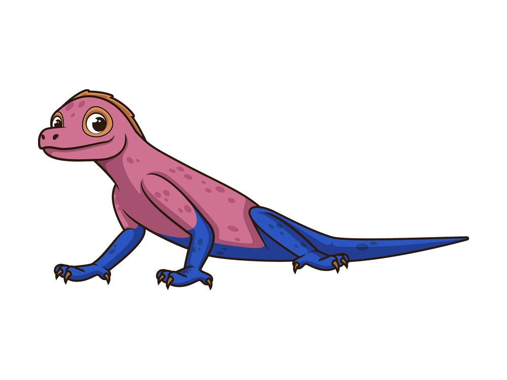 Cartoon agama lizard. PNG - JPG and vector EPS file formats (infinitely scalable). Image isolated on transparent background.