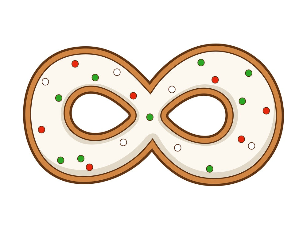 Cartoon christmas infinity symbol. PNG - JPG and vector EPS file formats (infinitely scalable). Image isolated on transparent background.