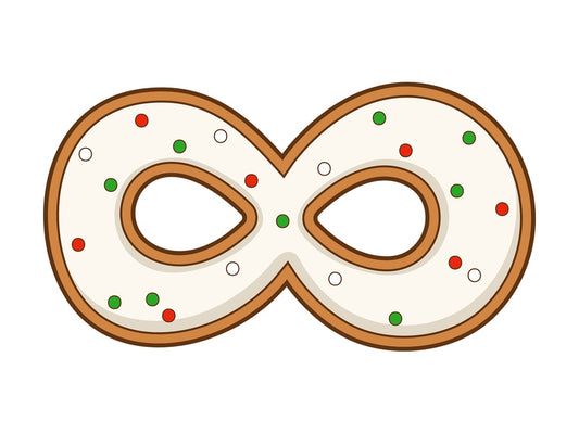 Cartoon christmas infinity symbol. PNG - JPG and vector EPS file formats (infinitely scalable). Image isolated on transparent background.