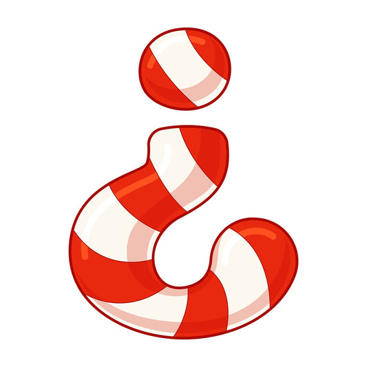 Cartoon christmas spanish question mark. PNG - JPG and vector EPS file formats (infinitely scalable). Image isolated on transparent background.