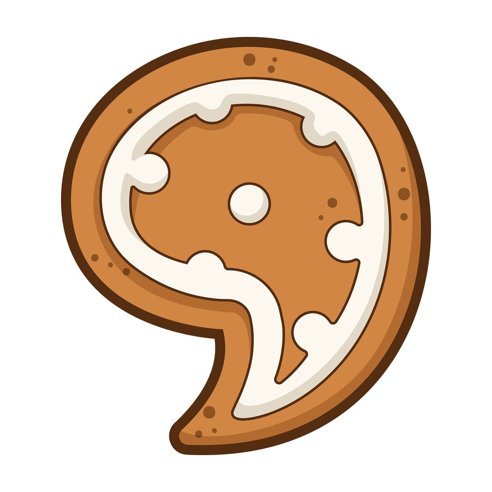 Cartoon christmas comma. PNG - JPG and vector EPS file formats (infinitely scalable). Image isolated on transparent background.