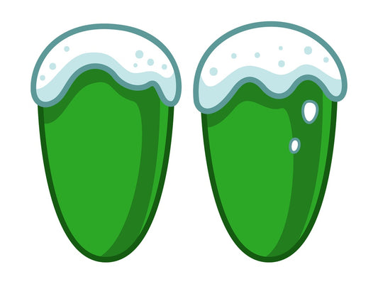 Cartoon christmas quotation marks. PNG - JPG and vector EPS file formats (infinitely scalable). Image isolated on transparent background.