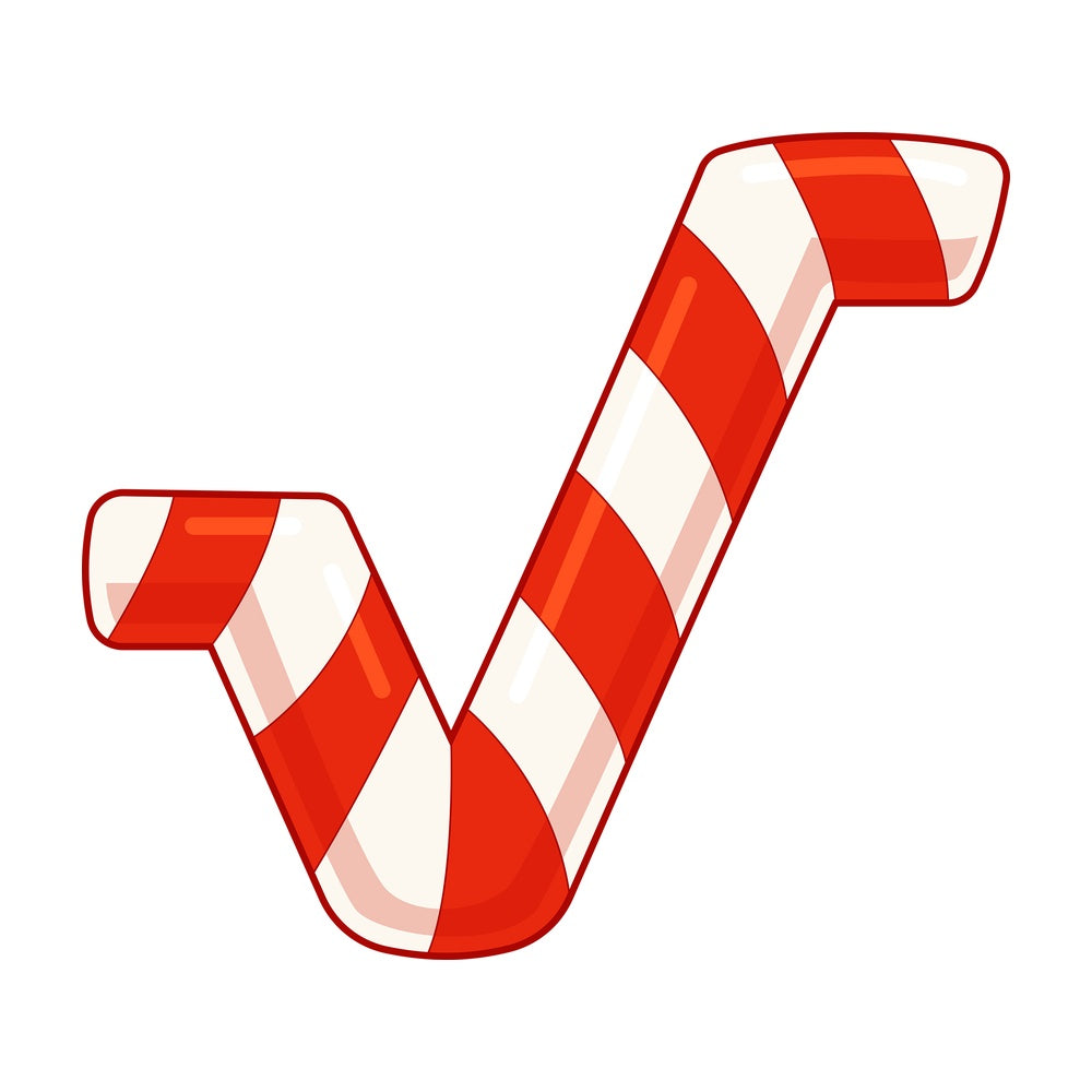 Cartoon christmas math root symbol. PNG - JPG and vector EPS file formats (infinitely scalable). Image isolated on transparent background.