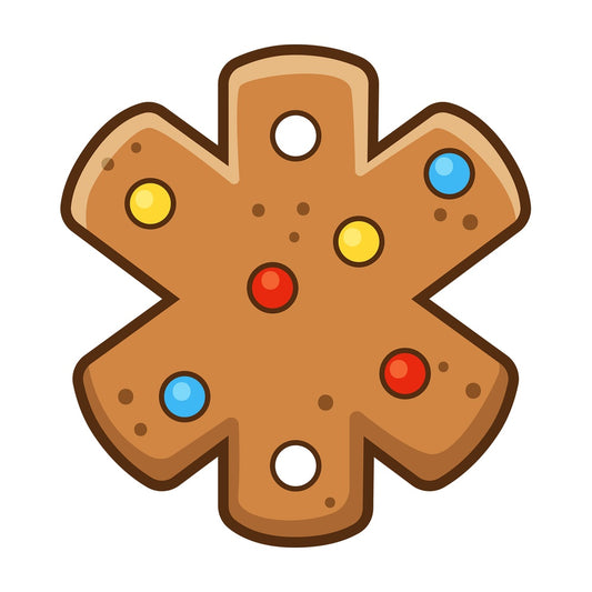 Cartoon christmas asterisk. PNG - JPG and vector EPS file formats (infinitely scalable). Image isolated on transparent background.