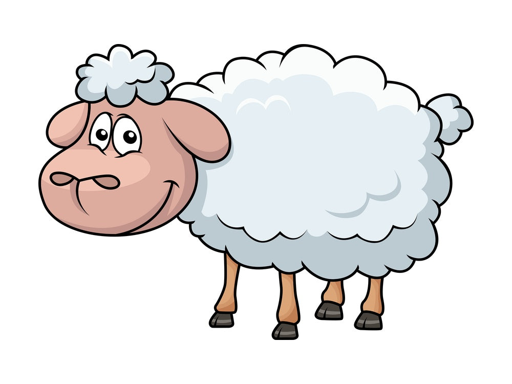 Happy sheep. PNG - JPG and vector EPS file formats (infinitely scalable). Image isolated on transparent background.