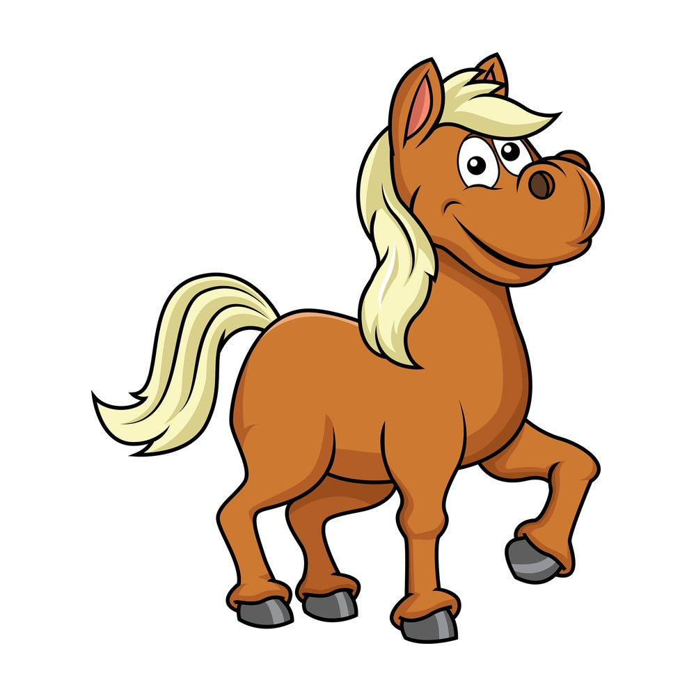 Happy horse. PNG - JPG and vector EPS file formats (infinitely scalable). Image isolated on transparent background.