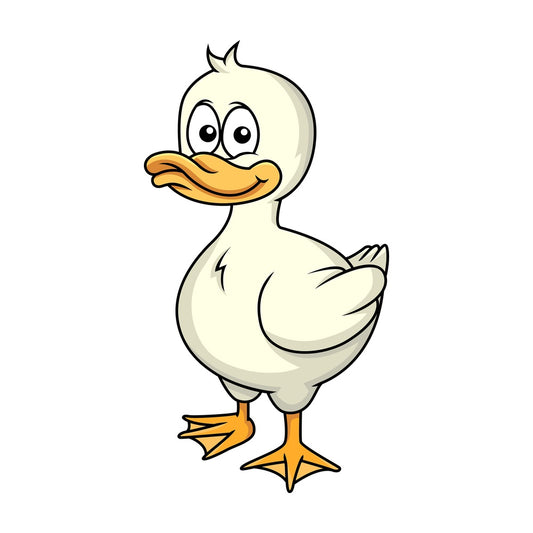 Cheerful little duck. PNG - JPG and vector EPS file formats (infinitely scalable). Image isolated on transparent background.