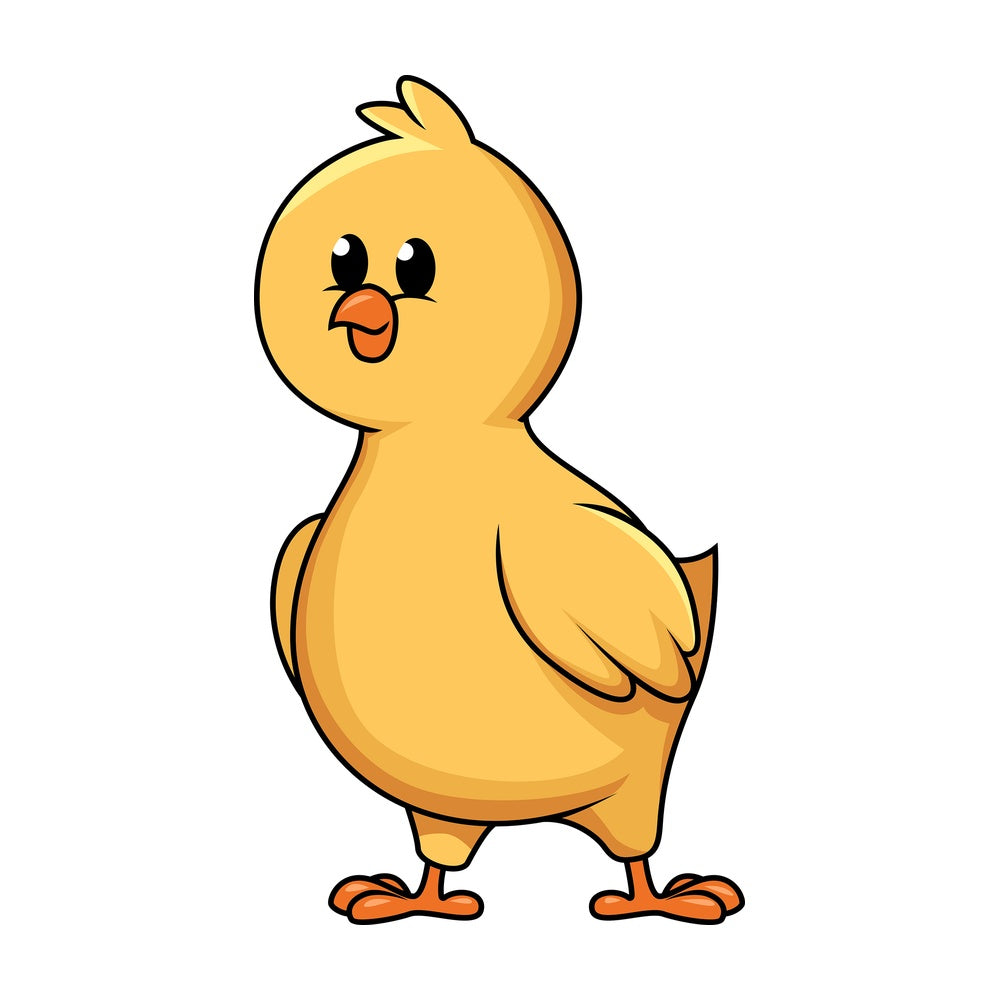 Cute little chicken. PNG - JPG and vector EPS file formats (infinitely scalable). Image isolated on transparent background.