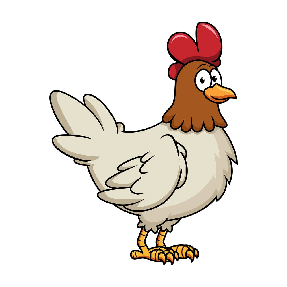 Happy hen. PNG - JPG and vector EPS file formats (infinitely scalable). Image isolated on transparent background.