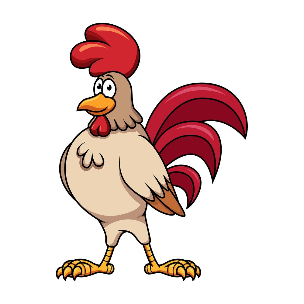 Proud rooster. PNG - JPG and vector EPS file formats (infinitely scalable). Image isolated on transparent background.