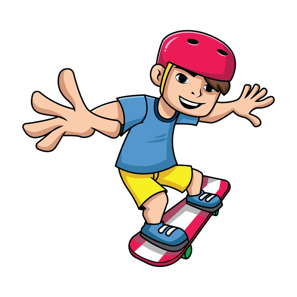 Teenager on skateboard. PNG - JPG and vector EPS file formats (infinitely scalable). Image isolated on transparent background.