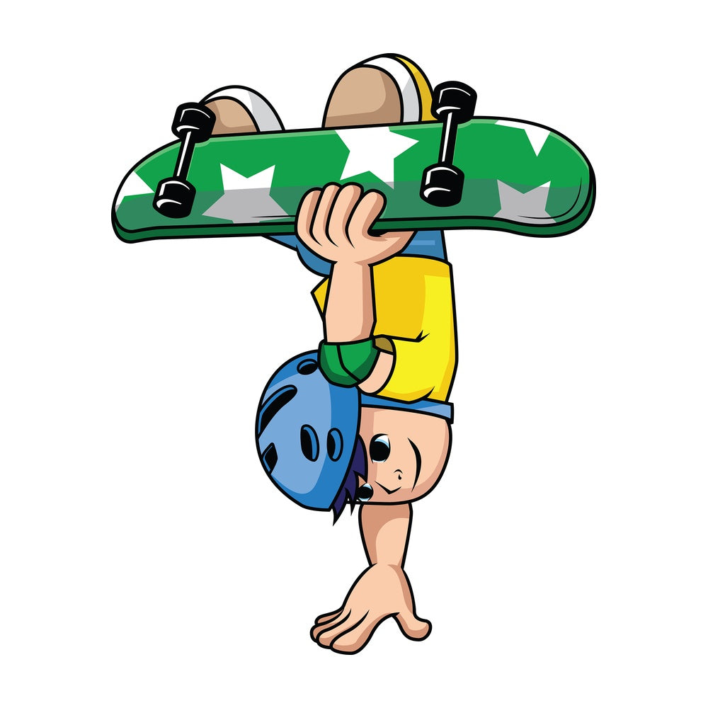 Man skateboarding trick. PNG - JPG and vector EPS file formats (infinitely scalable). Image isolated on transparent background.