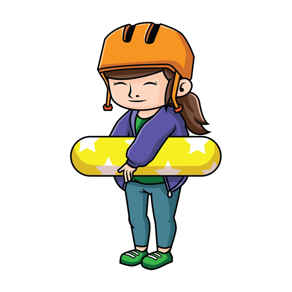 Woman skateboarder. PNG - JPG and vector EPS file formats (infinitely scalable). Image isolated on transparent background.