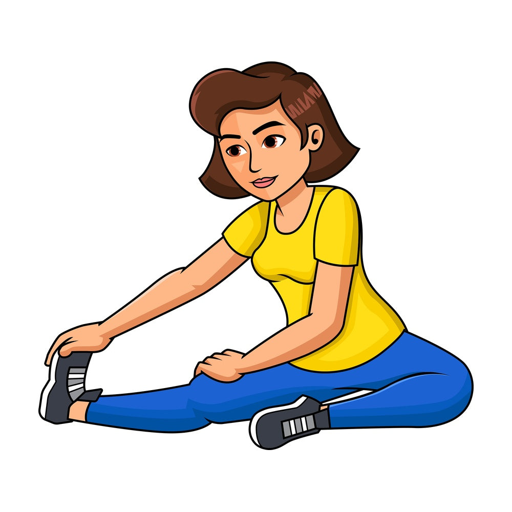 Woman stretching out. PNG - JPG and vector EPS file formats (infinitely scalable). Image isolated on transparent background.