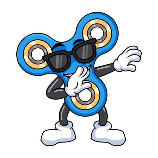 Dabbing fidget spinner. PNG - JPG and vector EPS file formats (infinitely scalable). Image isolated on transparent background.
