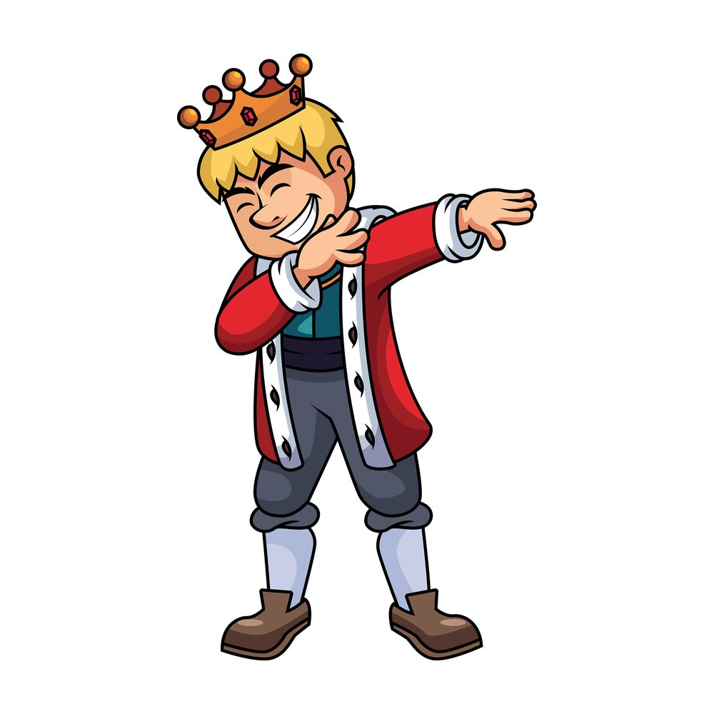 Dabbing king. PNG - JPG and vector EPS file formats (infinitely scalable). Image isolated on transparent background.