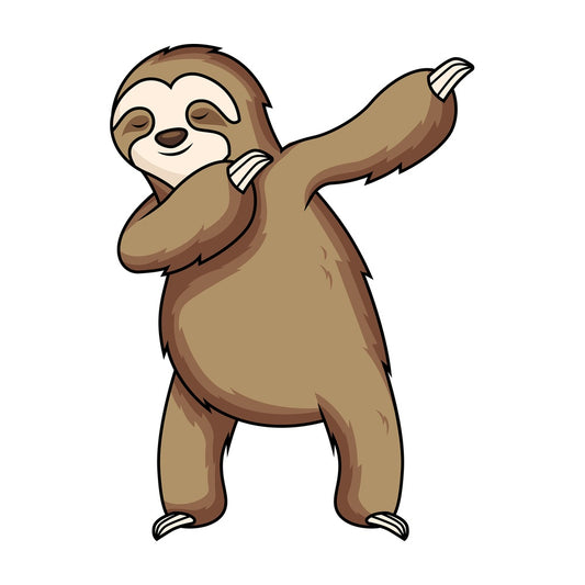 Dabbing sloth. PNG - JPG and vector EPS file formats (infinitely scalable). Image isolated on transparent background.