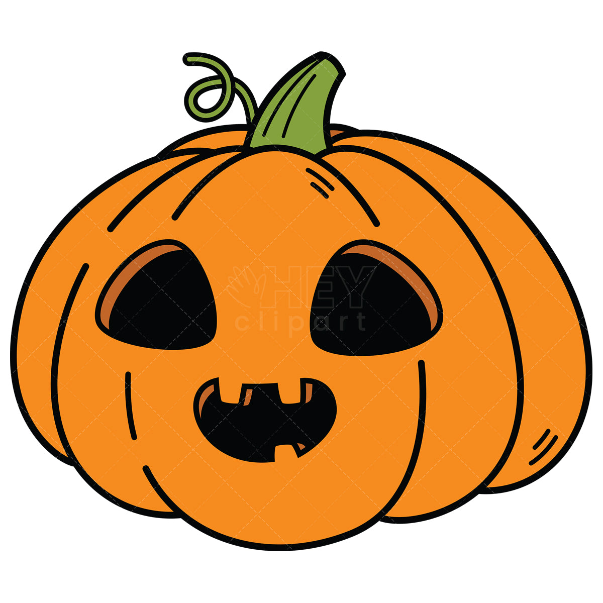 Royalty-free vector illustration of a carved pumpkin.