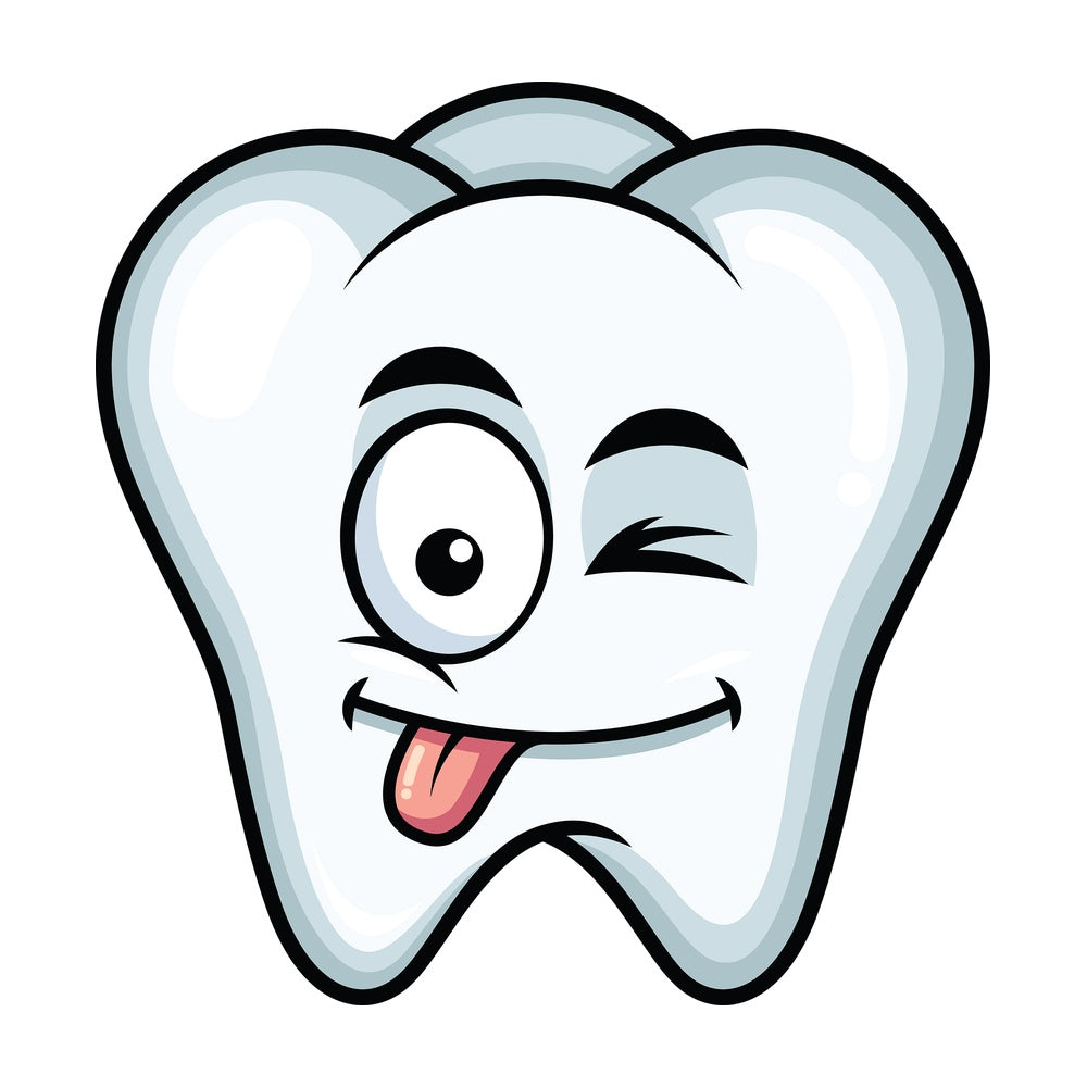 Winking tongue out tooth emoticon. PNG - JPG and vector EPS file formats (infinitely scalable). Image isolated on transparent background.