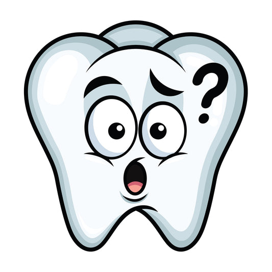 Confused tooth emoticon. PNG - JPG and vector EPS file formats (infinitely scalable). Image isolated on transparent background.