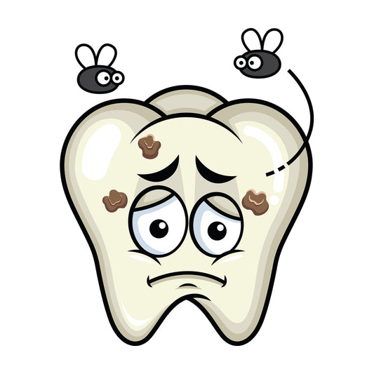 Decaying tooth emoticon. PNG - JPG and vector EPS file formats (infinitely scalable). Image isolated on transparent background.