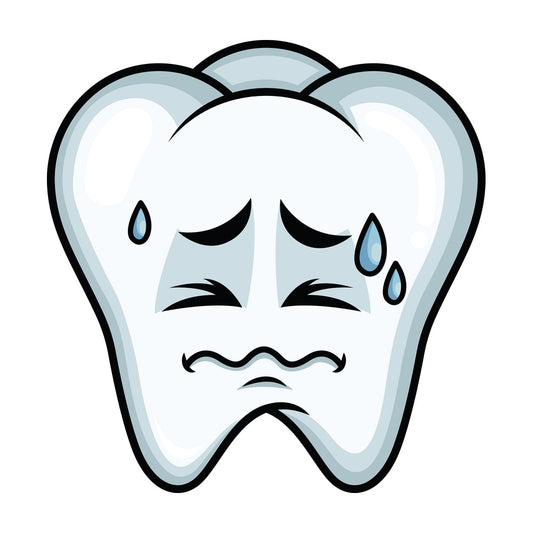 In Pain Tooth Emoticon. PNG - JPG and vector EPS file formats (infinitely scalable). Image isolated on transparent background.