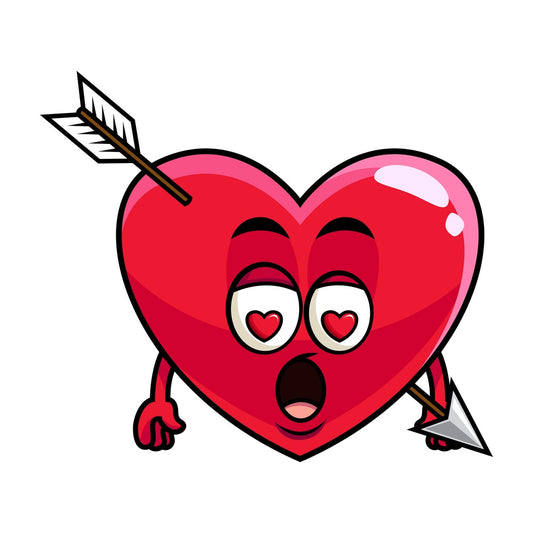 Lovestruck heart emoticon. PNG - JPG and vector EPS file formats (infinitely scalable). Image isolated on transparent background.