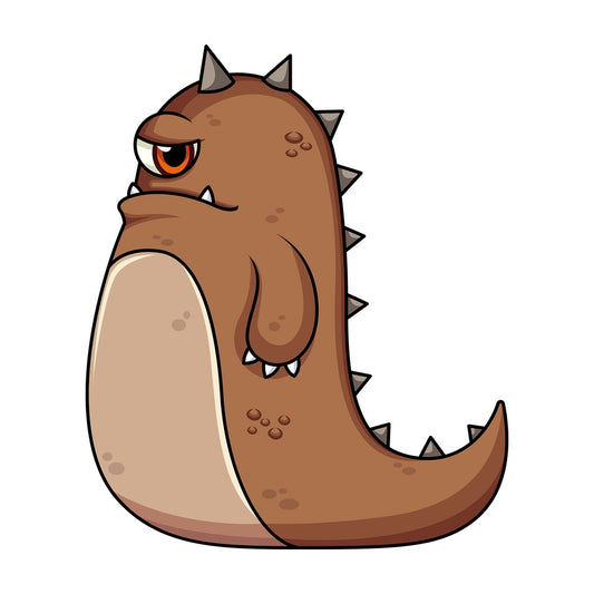 Brown monster. PNG - JPG and vector EPS (infinitely scalable). Image isolated on transparent background.